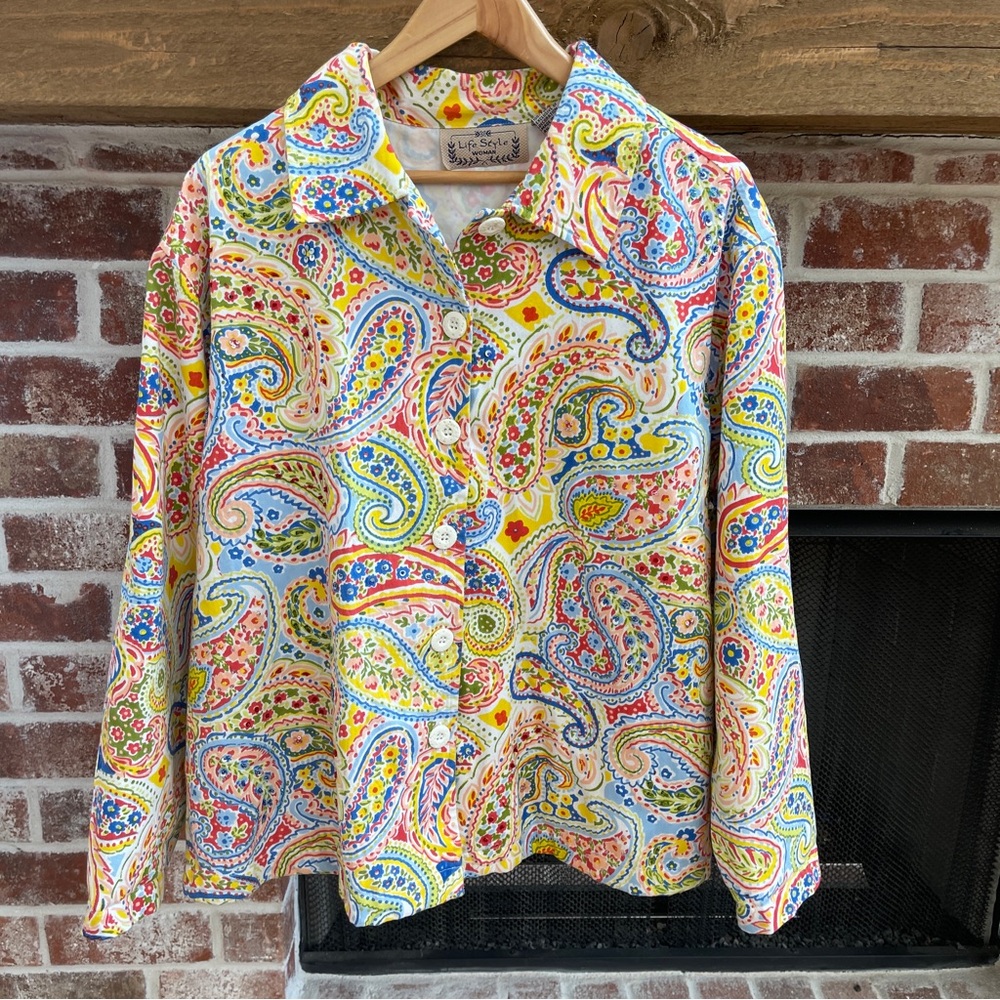 Vintage 1980s-90s Jacket Women's Size 1X Cropped Lined Beaded Shacket